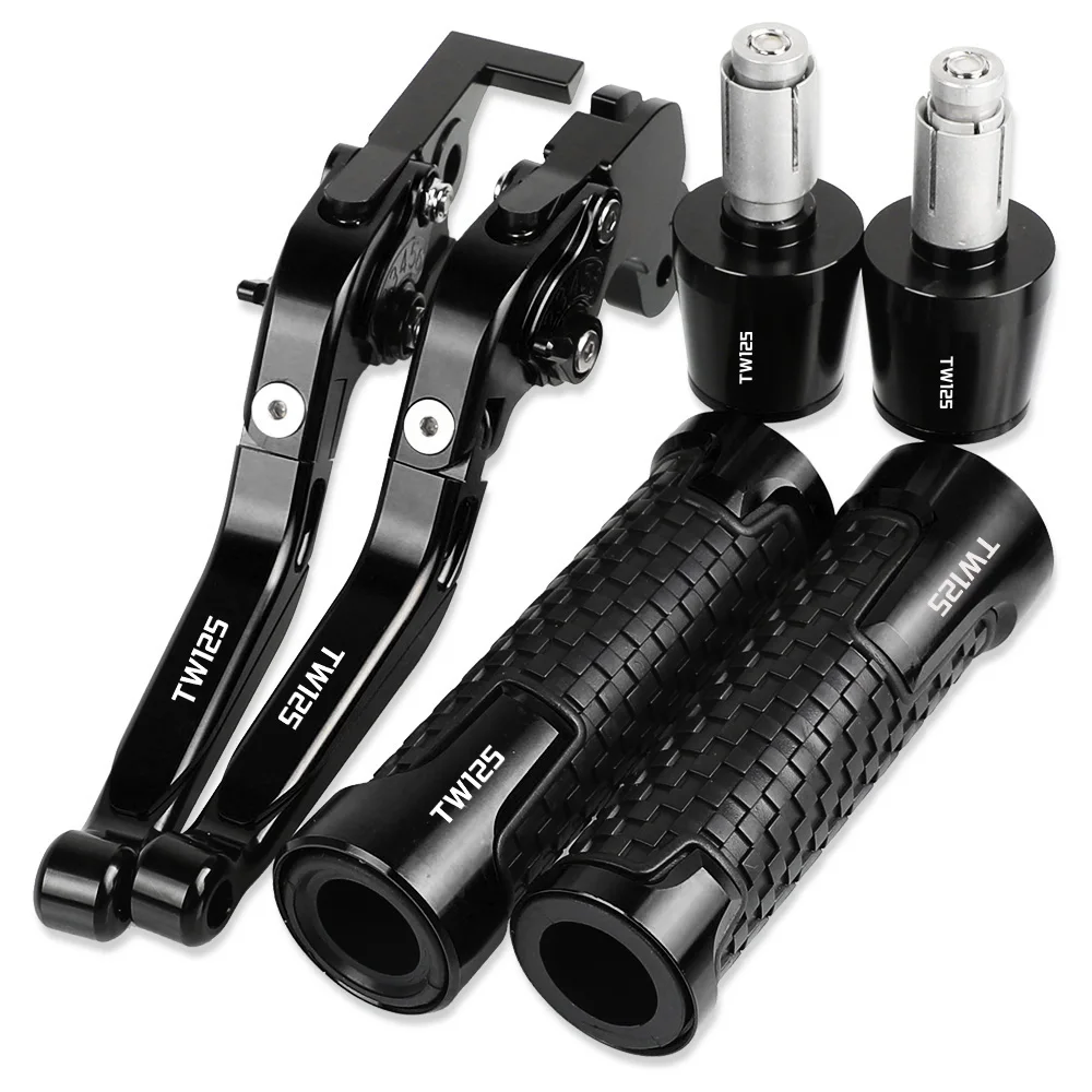 TW 125 Motorcycle Aluminum Brake Clutch Levers Handlebar Hand Grips ends For YAMAHA TW125 1999 2000 2001 2002 2003 2004