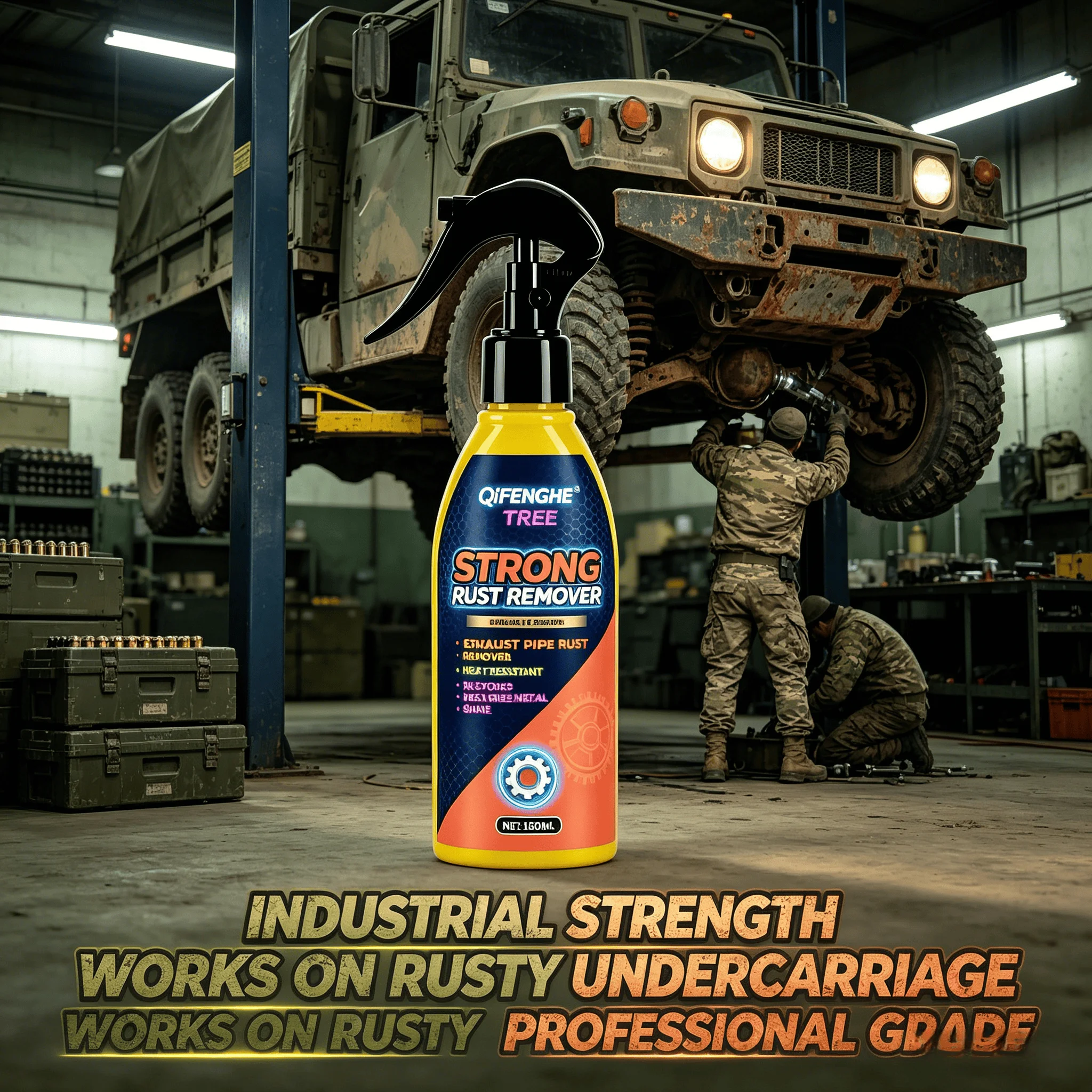 QiFENGHE® Strong Rust Remover All-purpose Rust Dissolver for Car Motorcycle RV Boat Metal Bike Tools 150ML