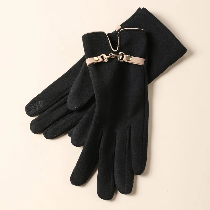 Beautiful Bow Gloves Women Fashion Accessories Lightweight Gloves Autumn and Winter Fashion Windproof Warm Gloves