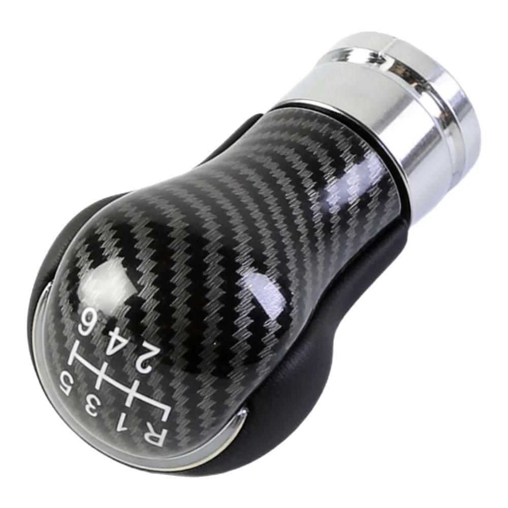 Auto Interior Accessory Carbon Fiber Gear Knob Ergonomic Grip Design Smooth Shifting Action For Daily Commuting