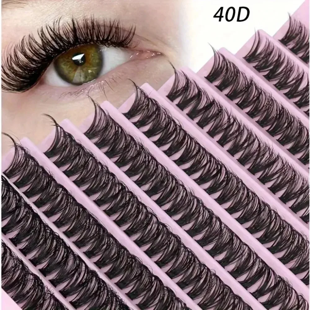200 Stück Wispy Wimpernverlängerungs-Set, C/D-Curl, 8-16mm, Natürliche & Cosplay-Stile, Einfach DIY & Wiederverwendbar, Perfekt für den Heimgebrauch