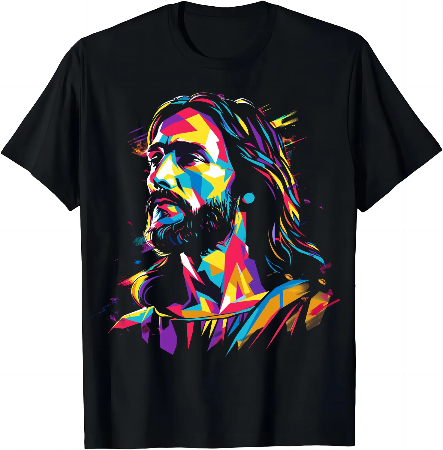 Camiseta de Jesús en Color para hombre y mujer, ropa de calle con gráfico personalizado, exprese Your Faith with Vibrant Hues, Verano