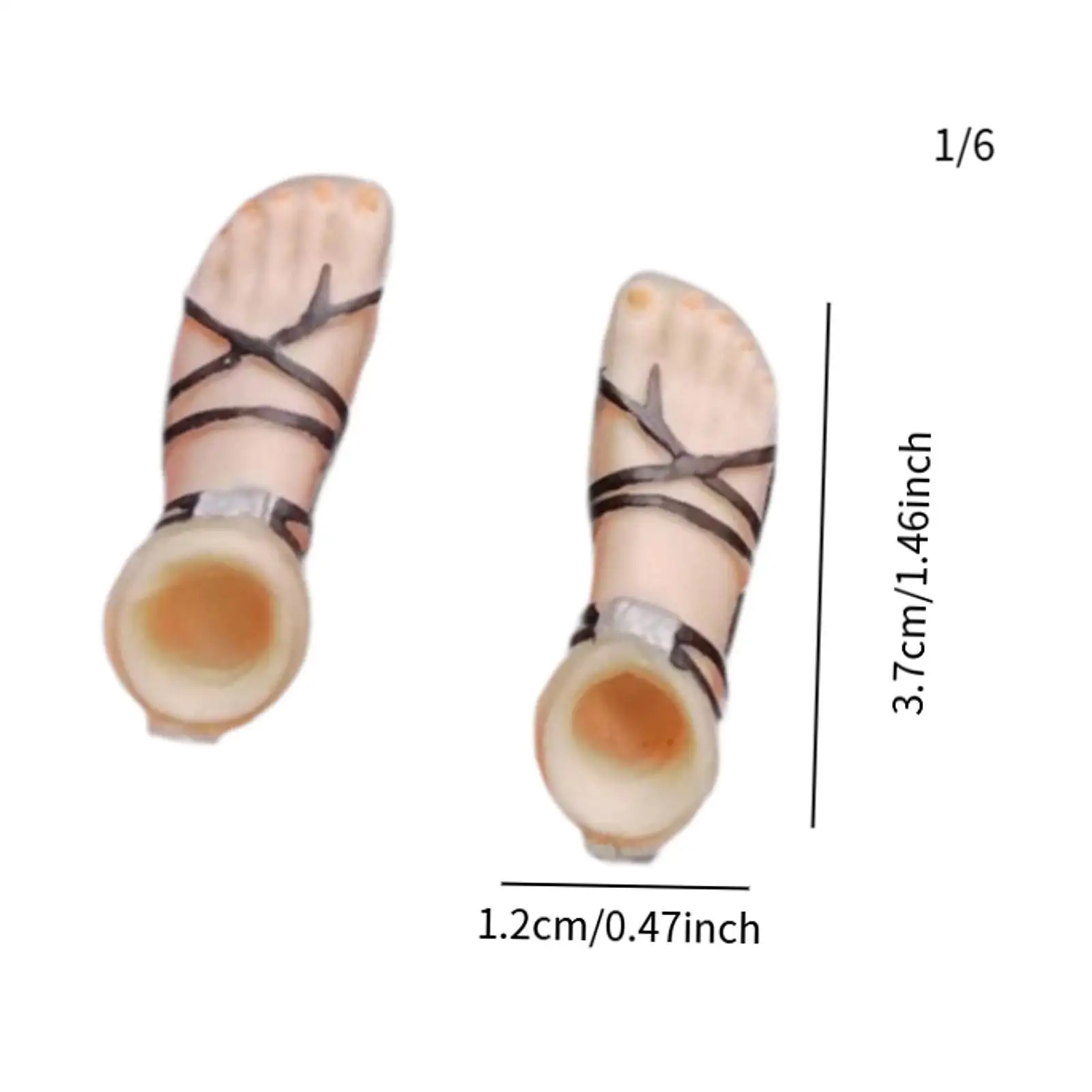 1/6 Buty dla lalek Model lalki Akcesoria dekoracyjne Udawaj, że bawisz się Lekkie klasyczne buty z figurkami 1/6 Buty w kształcie stóp Obuwie
