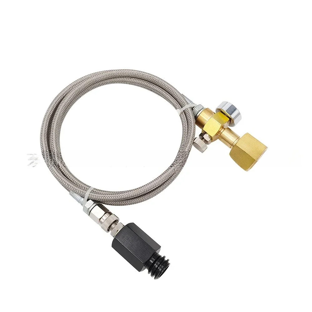 

HOT Stainless Steel Outer Woven Pipe Soda Sparkling Water Machine Connected To The Large Bottle, with 2000psi Pressure Gauge 202