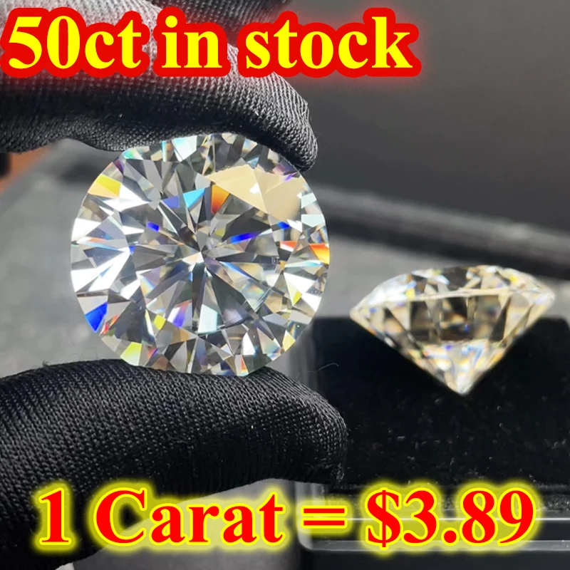 [ Free Sample ] 0.7mm-50ct Premium Loose Moissanite Stone Factory Wholesale D Color Small Size 1CT Moissanite Diamond Stone GRA