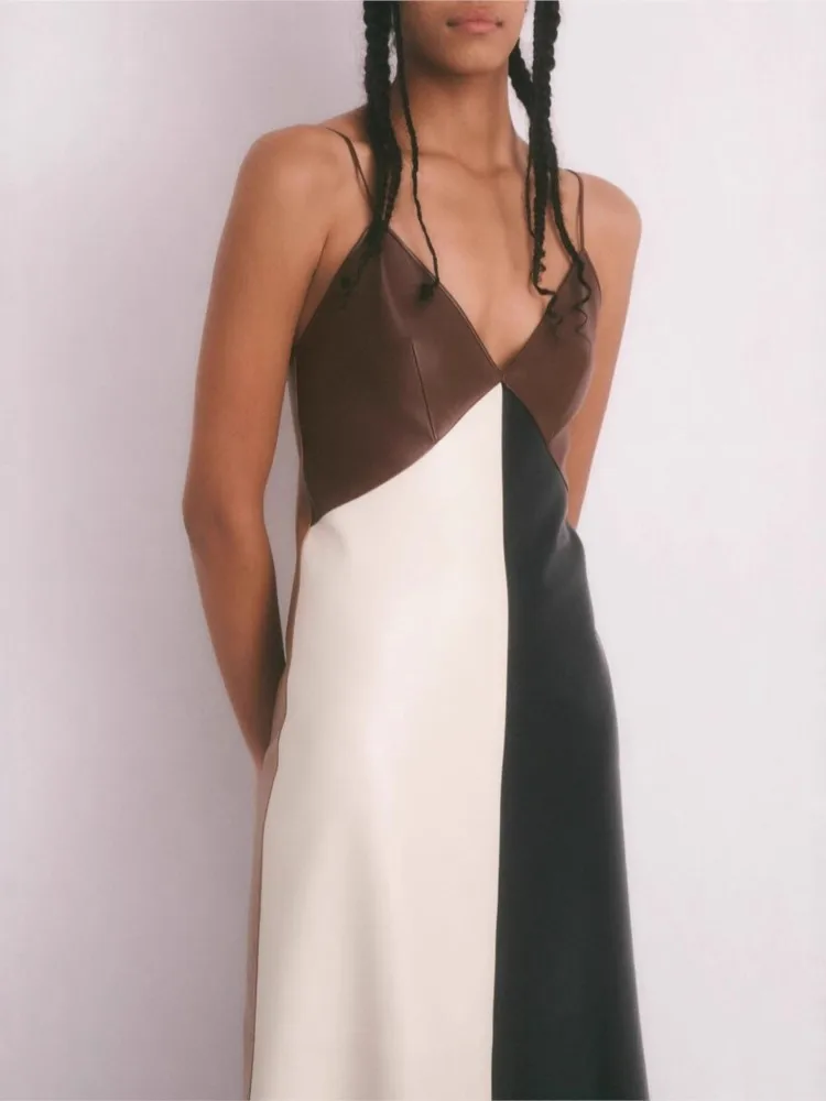 Vrouwen sexy sexy club maxi-jurk rugloze mouwloze spaghetti-avondfeest v-hals jurken vintage casual bodycon vestidos