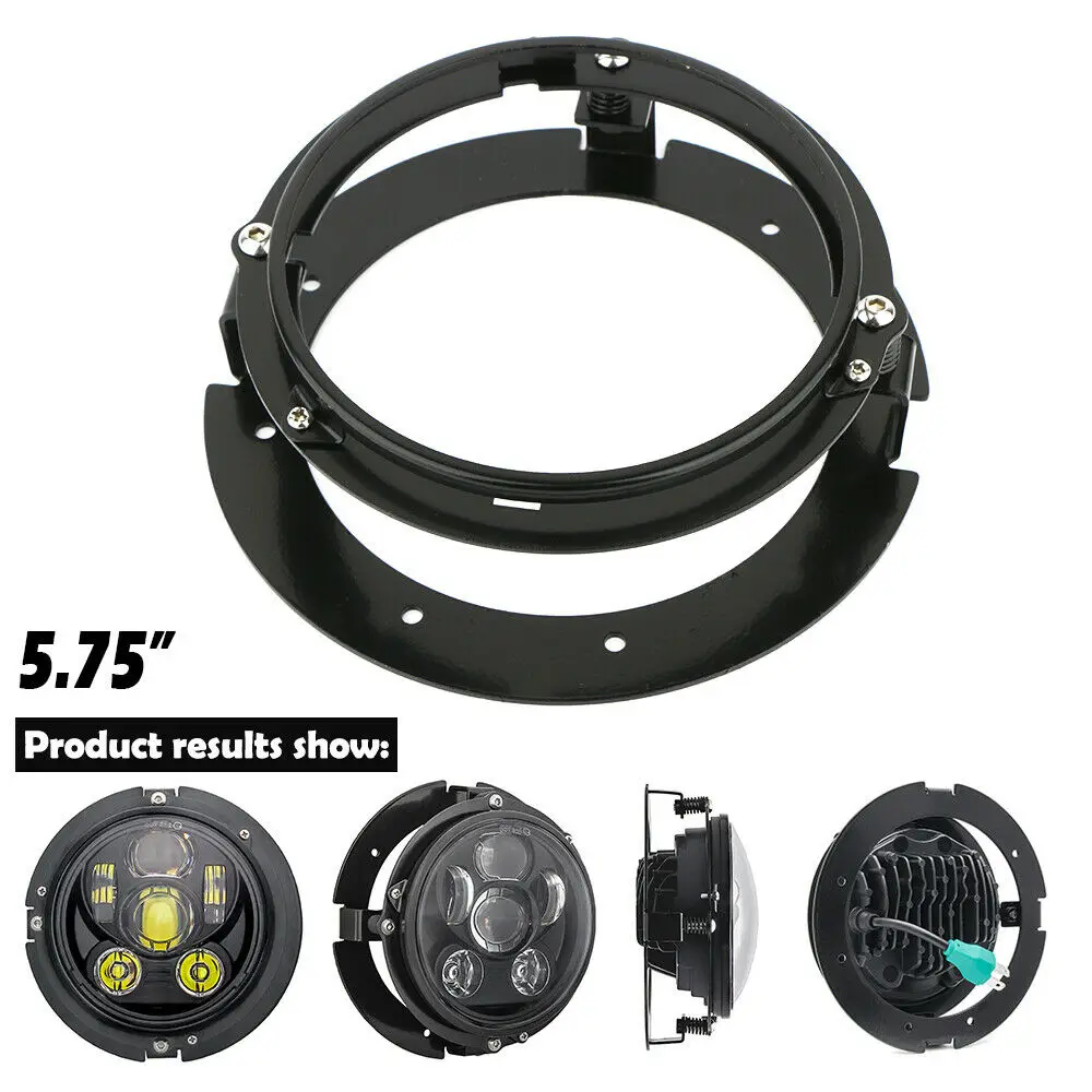 Motorcycle Auto Parts 5 3/4" 5.75 Inch Mounting Bracket Holder Ring For 5.75" Round Led Headlight Headlamp Car Motorbike Housing image 3