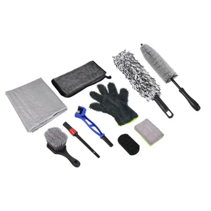 10-piece-motorcycle-cleaning-kit-includes-cleaning-brushes-a-sponge-a-microfiber-wash-mitt-and-a-towel