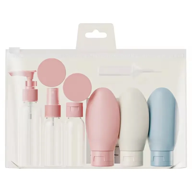 11PCS Travel Refillable Bottle Set Refillable Spray Lotion Shampoo Shower Tube Bottling Refill Cosmetic
