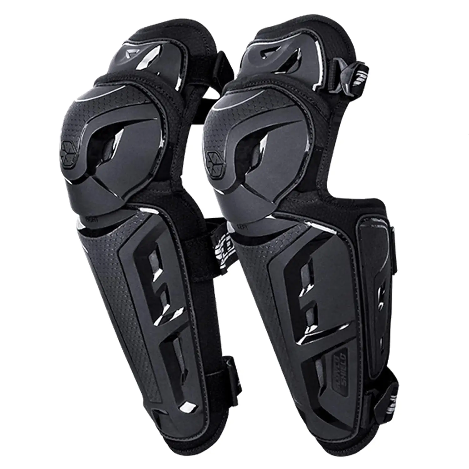 4Pcs Knee-and-Shin Guards Elbow Guards Anti-slip for Men 2 in 1 Protector Adjustable Powersport Protection Motorbike Racing