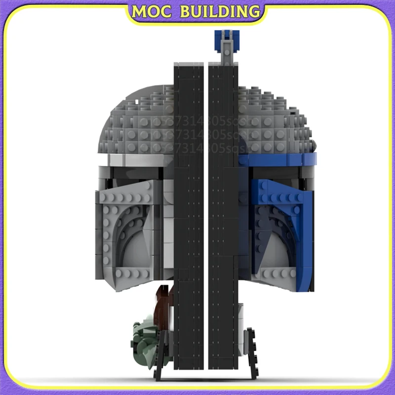 MOC Space Wars 3D Frames Model Building Blocks  Helmet Children's Toys Assembly Bricks Educational Gift