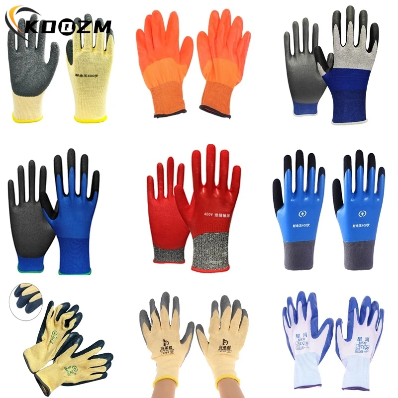 1Pair Electrician Work Gloves Protective 220/400/500V Insulating Glove Anti-electricity Low Voltage Security Protection Glove