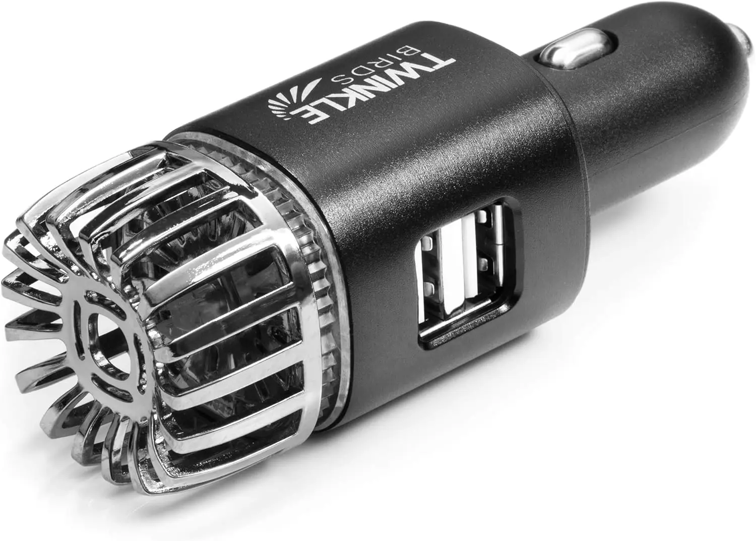 Car Air Purifier Ionizer - 12V Plug-in Ionic Anti-Microbial Car Deodorizer With Dual USB Charger - Smoke Smell, Pet And Food Odo