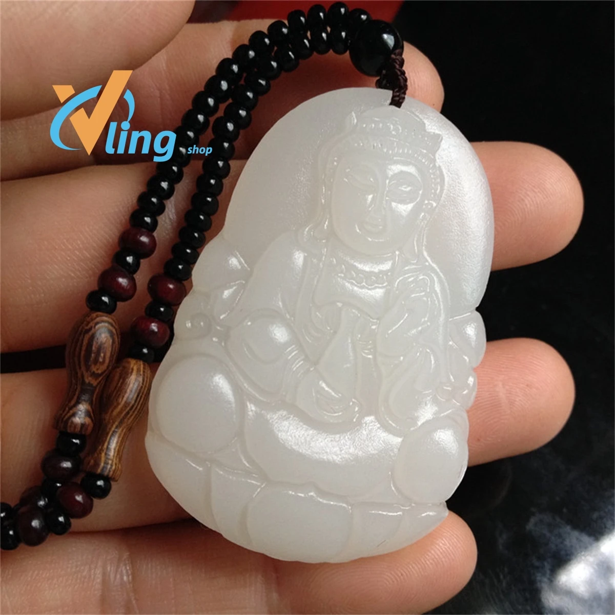 

Afghanistan White Jade Guanyin Pendant Large Guanyin Jade Tag Bracelet Jewelry Exquisite Fashion Gift Processing and Wholesale
