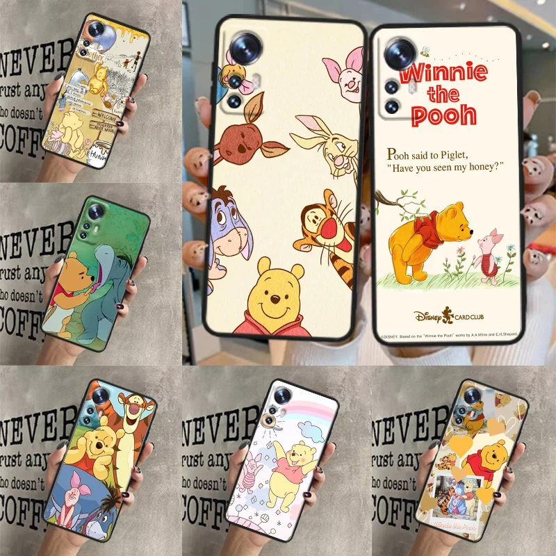 The Many Adventures Of Winnie The Pooh Black Phone Case For Xiaomi Mi 11T (11T Pro) 11 12 13 14 X S T Lite Pro 5G Funda Cover