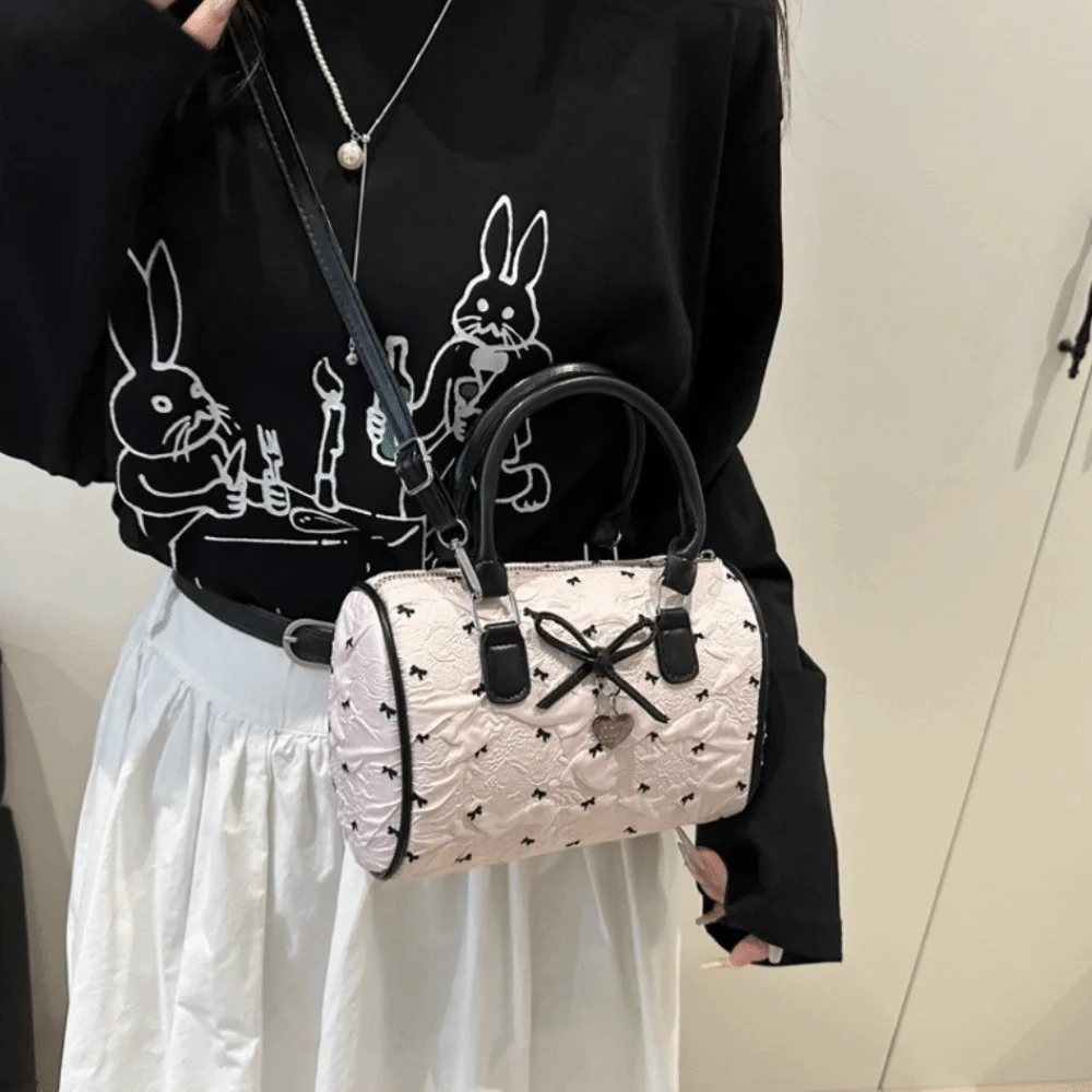 

Модная корейская сумка-подушка с бантом, универсальная сумка через плечо из искусственной кожи с бантом, милые маленькие женские сумки, женские сумки