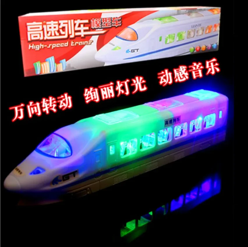 Children's electric toys, train sound and light harmony, high-speed train simulation, subway luminous toys