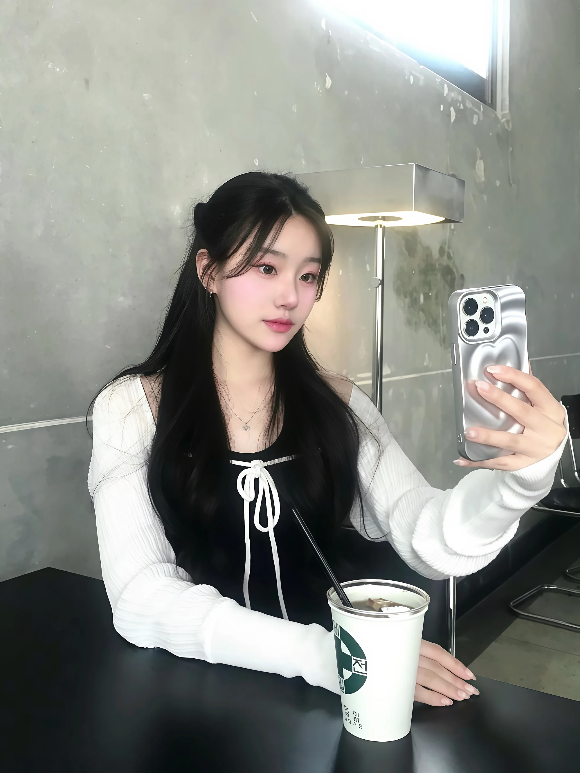 

Ice Silk Dstring Design oulder Cover Long Sve Women's Top Korean Sle Commute Regular Thin Summer Faion