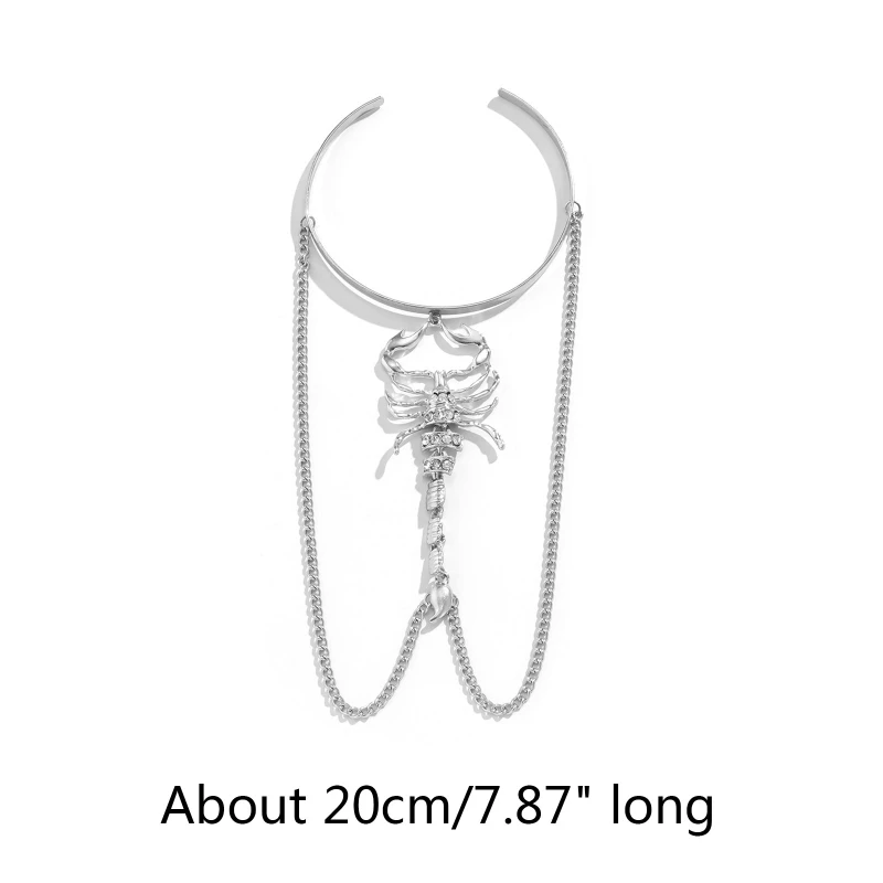 Pulsera de brazo de escorpión para mujer, brazalete egipcio de escorpión para la playa, pulsera de cadena para el cuerpo, joyería de cadena
