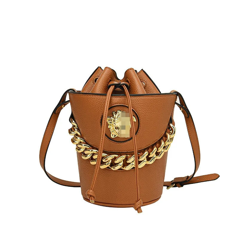 Water bucket NV bag casual and fashionable Korean version solid color hand-held chain single shoulder crossbody bag trendy