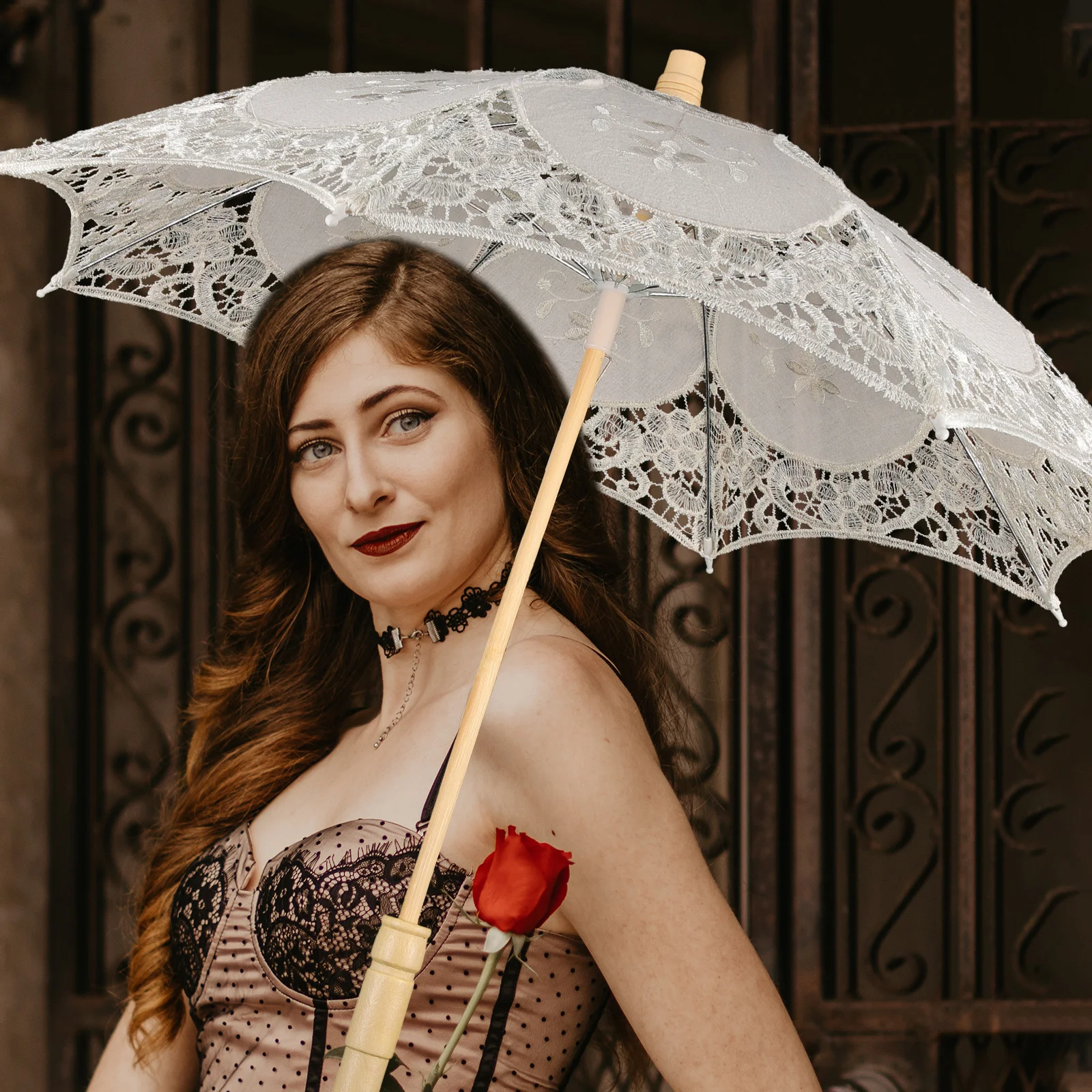 

Decorative Craft Umbrella Decoration Lace Wedding Parasol Parasols Hand Decorate Party