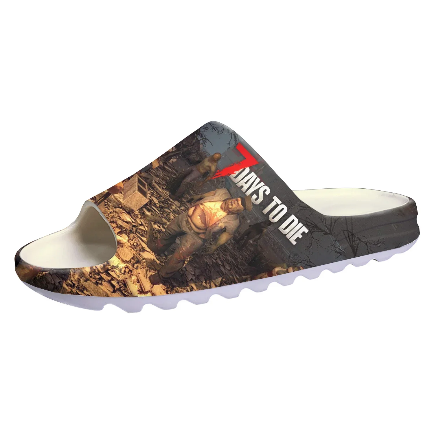 Kartun Anime Game 7 Days To Die sol lembut Sllipers Pria Wanita remaja rumah bakiak mode kustom sepatu air pada kotoran sandal