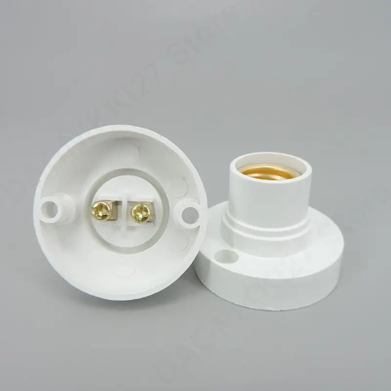 5Pcs E14 Light Bulb Socket Holder Base Fitting Screw Cap LED Light White Lamp Fixing Adapter Converter AC 100-230V v