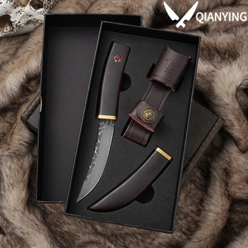 

1 шт. нож из дамасской стали; Монгольский прямой нож; Высококачественный практичный нож повышенной твердости; Портативный нож для активного отдыха; Изысканный подарок