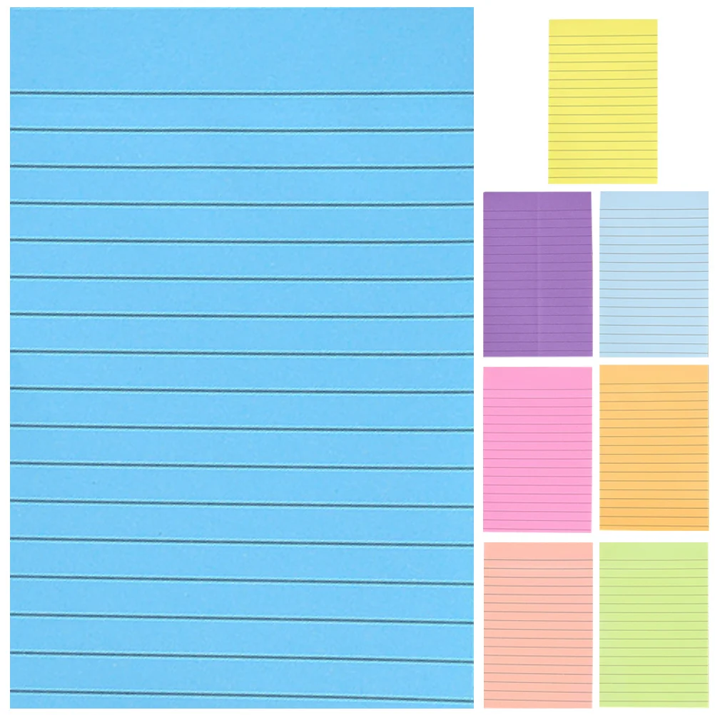 

8 Books Sticking Power Memo Pads Self Stick Note Pads Lined Practical and Stylish Note Supply Index Cards