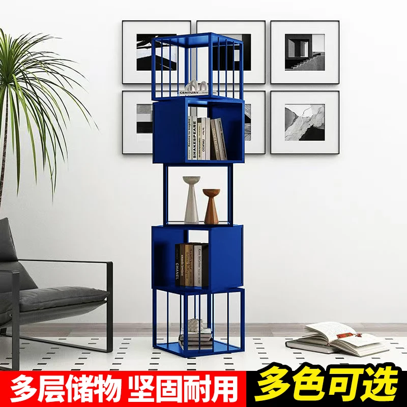 

Simple bookshelf modern office home floor-to-ceiling movable display shelf living room study multi-layer shelf