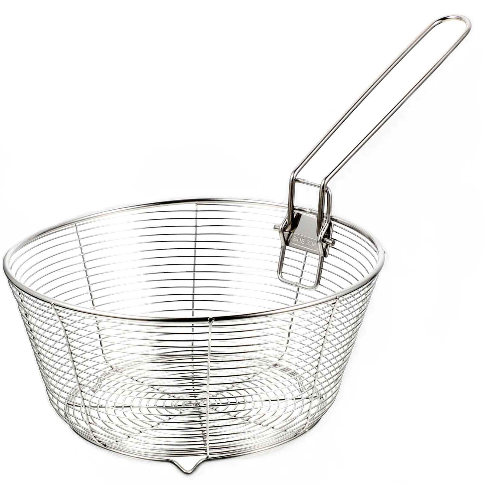 

Stainless Steel Frying Basket Mesh Chip French Fries Baskets Strainer Fryer Wire Reusable Kitchen Gadgets Handle