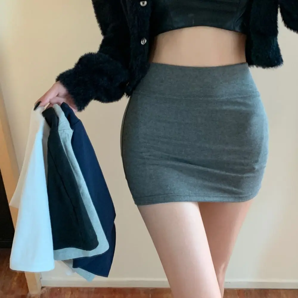 

New Versatile High Waist Skirt Women Slim a-line Elegant Mini Skirt All-match Chic Simple Short Skirt