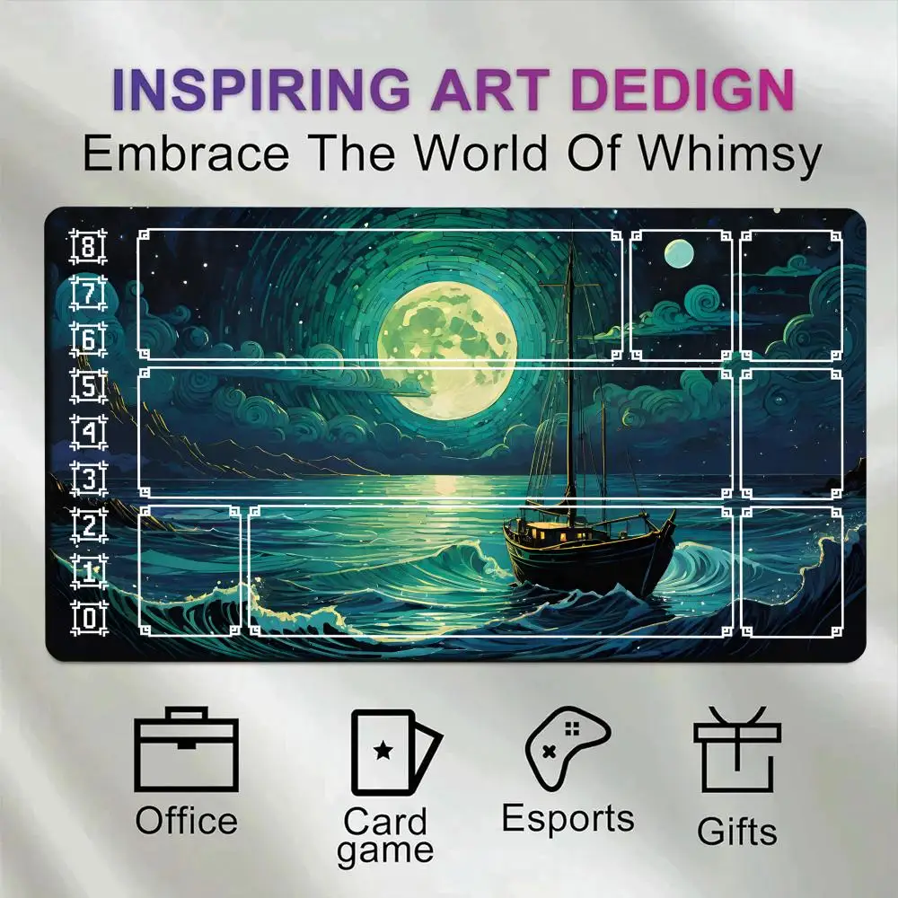Magic playmat for TCG MTG LOL Balatro player Rubber mouse pad collectible card game pads With zones Duel deskmat Scenery Pattern