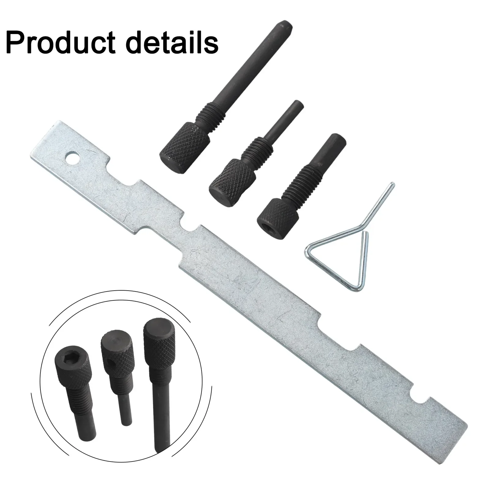 Black And Silver Finish Camshaft Lock Kit Easy Installation High Reliability OEM Part Numbers Automotive Timing Tool Kit