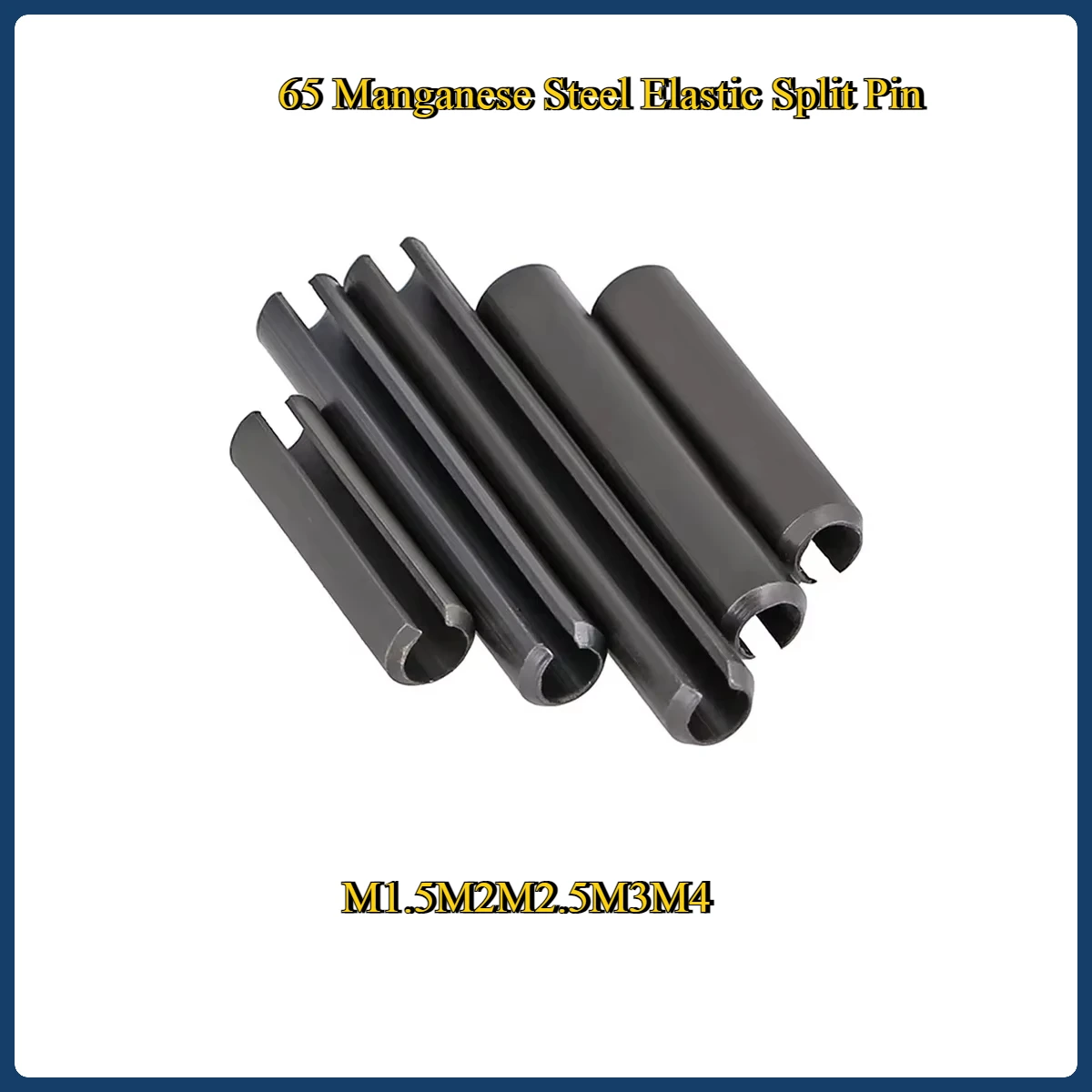 

65 Manganese Steel Elastic Split Pin Straight Groove Hollow Cylindrical Positioning Pin Shaft M1.5M2M2.5M3M4