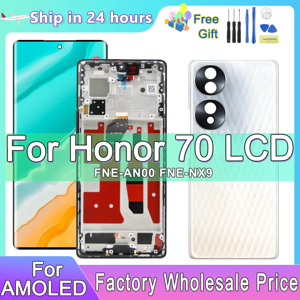 AMOLED For Huawei Honor 70 Honor70 FNE-AN00, FNE-NX9 Pantalla Lcd Display Touch Screen Digitizer Assembly Replacement