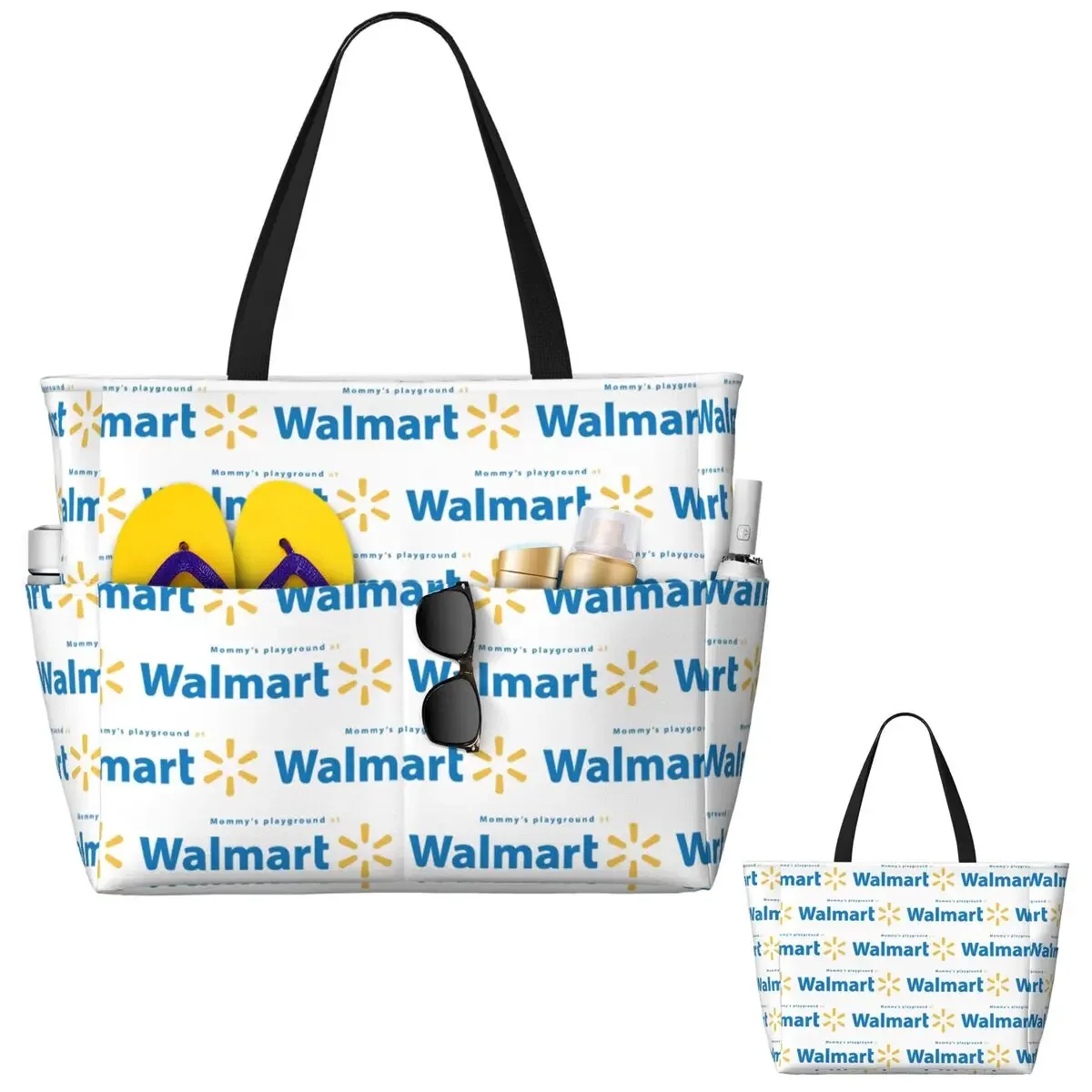 Walmart Beach Tote Bag Sport Gym Yoga Duffle Large Tote Bag Women Travel Bag Fitness bag