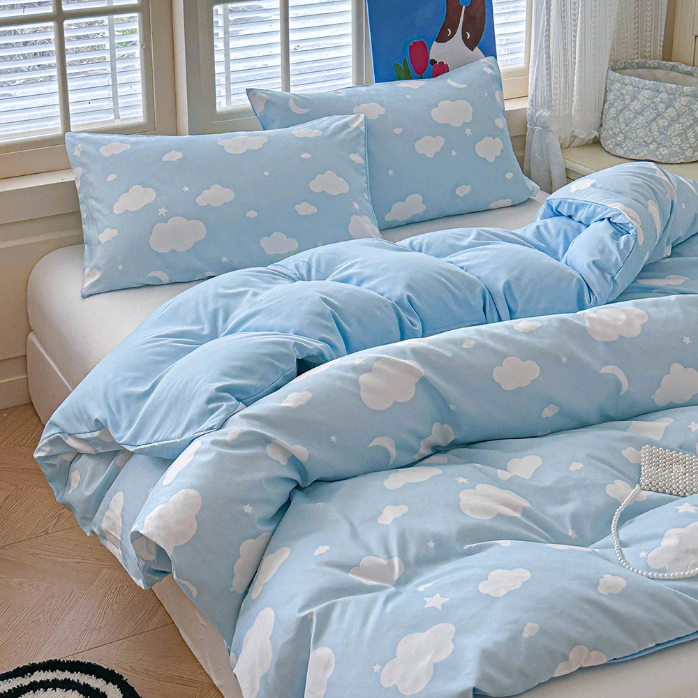 Duvet Cover Bedding Set Twin Full Queen King Size 135x200 Nordic Quilt Cover 240x220 Double Single Cloud Bed Linen 200x200