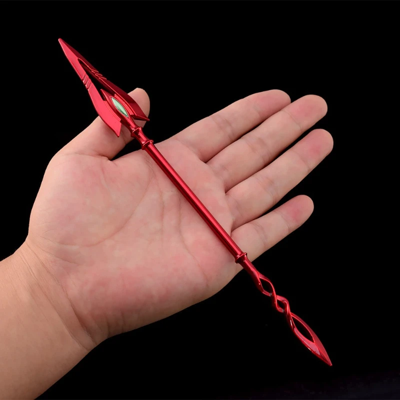 Unidad de 22cm/8,66 pulgadas, 6 artefactos de Metal, adorno del guerrero del nuevo siglo, lanza de Cassius, rey, lanza asesina, colección de adornos para niño