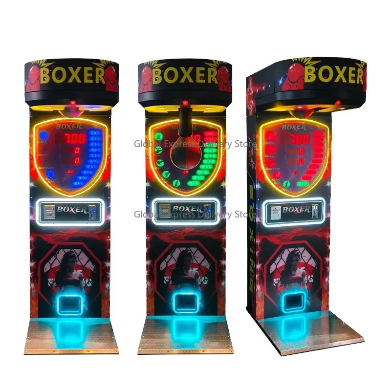 

2025 New Upgrade Boxing Trainer Arcade Game Machine Electronic Counting Punching Target LED Light Realistic Sound Metal