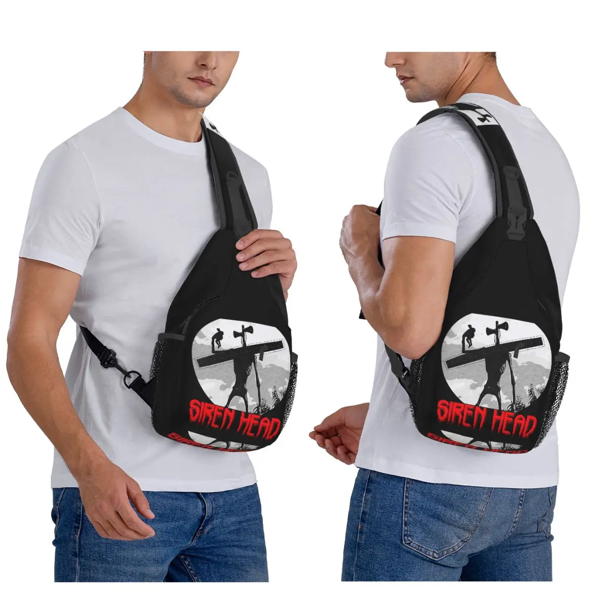 

Siren Head 1 Chest Bag Men Sling Crossbody Backpack Chest Bag Travel Hiking Daypack Shoulder Bag