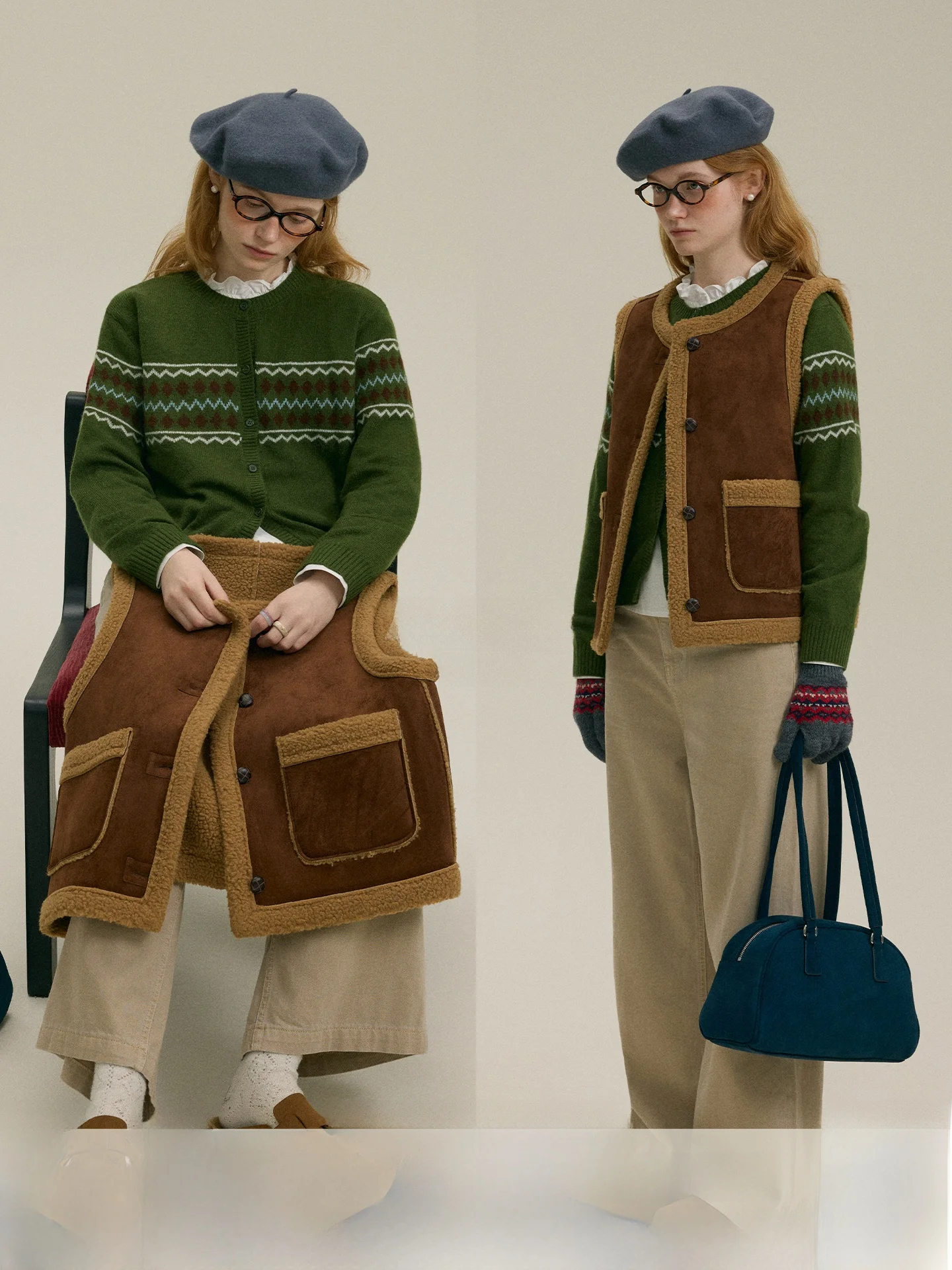 

Винтажный мягкий кардиган Rina Berry с круглым вырезом, простой осенне-зимний вязаный свитер из полиэстера для женщин