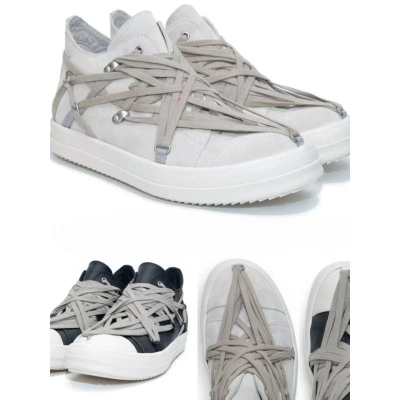 For ROG RO new 25ss crazy straps mummy low top shoes suede men and women magelace dark wind