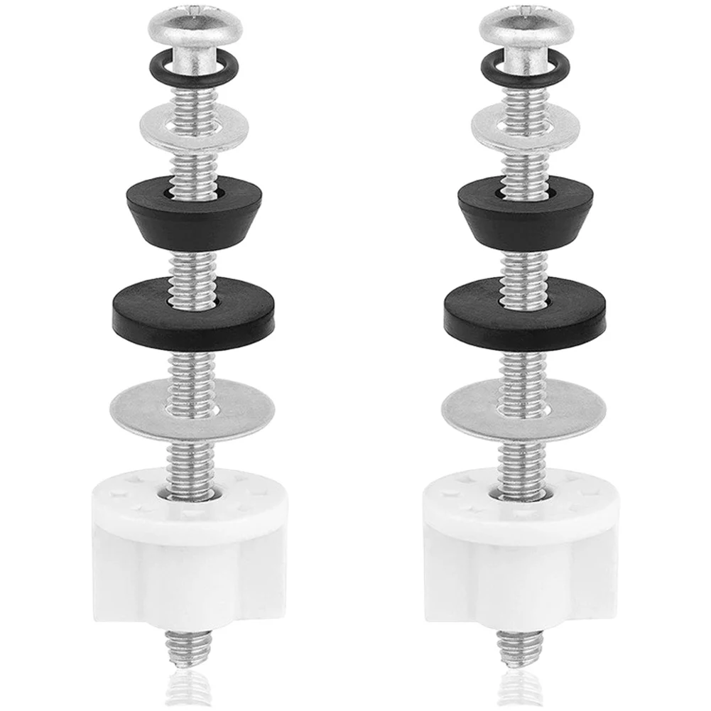 Replacement Toilet Seat Hinge Bolts Kit for Top Mount Seats Including All Necessary Components for Stable and For Secure Fixing