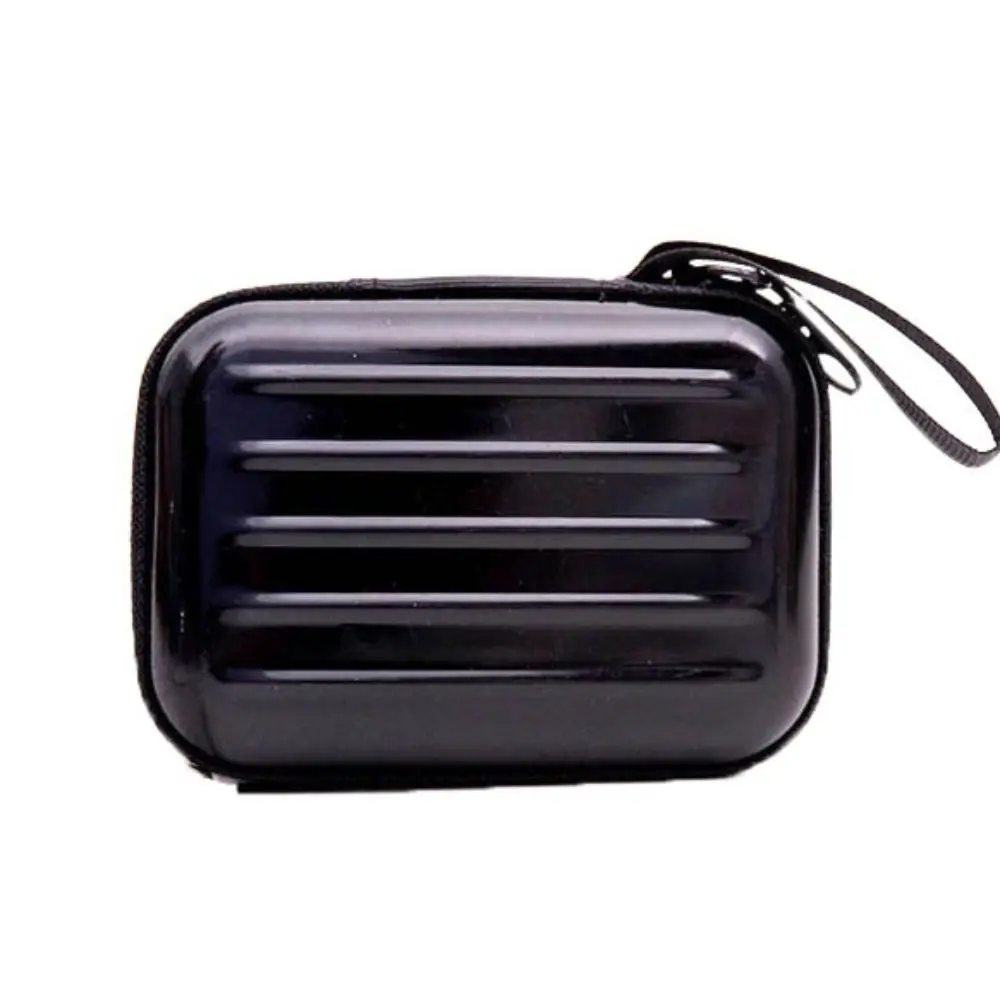 Cute Square Tinplate Coin Purse Zipper Headphone Bag Lipstick Storage Bag Change Purse Key Bag Suitcase Wallet Girls