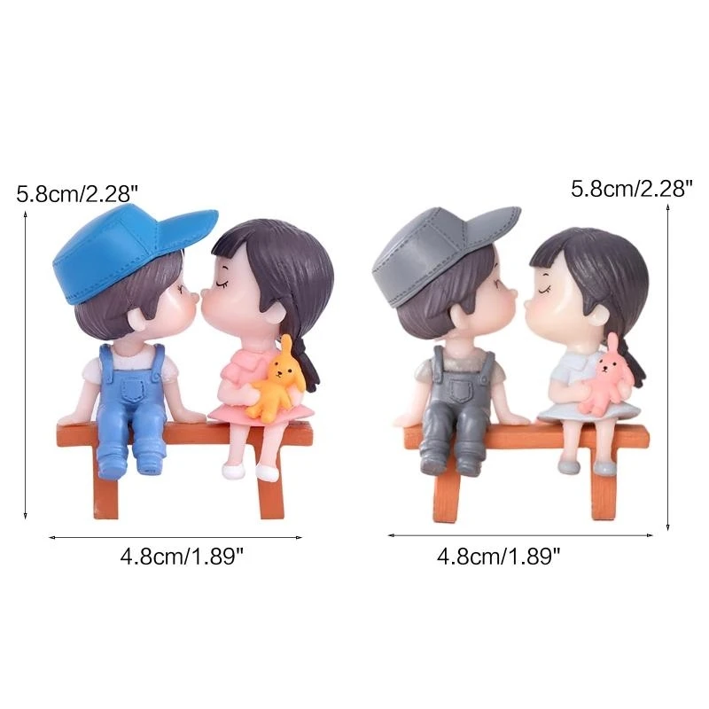 2'' Micro Cặp Đôi Phong Cảnh Tượng Tượng Rêu Thực Vật Mọng Nước Chai Đạo Cụ DIY 15UB