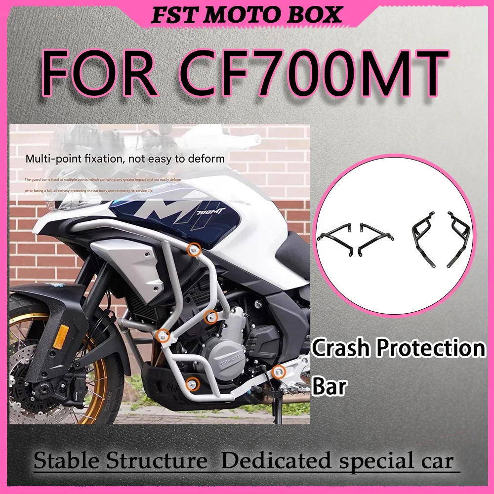 FOR 700MT Full Surround Carbon Steel Crash Bar, Hollow Flow Guide Design Won't Block Radiator Heat Dissipation or Impair Engine