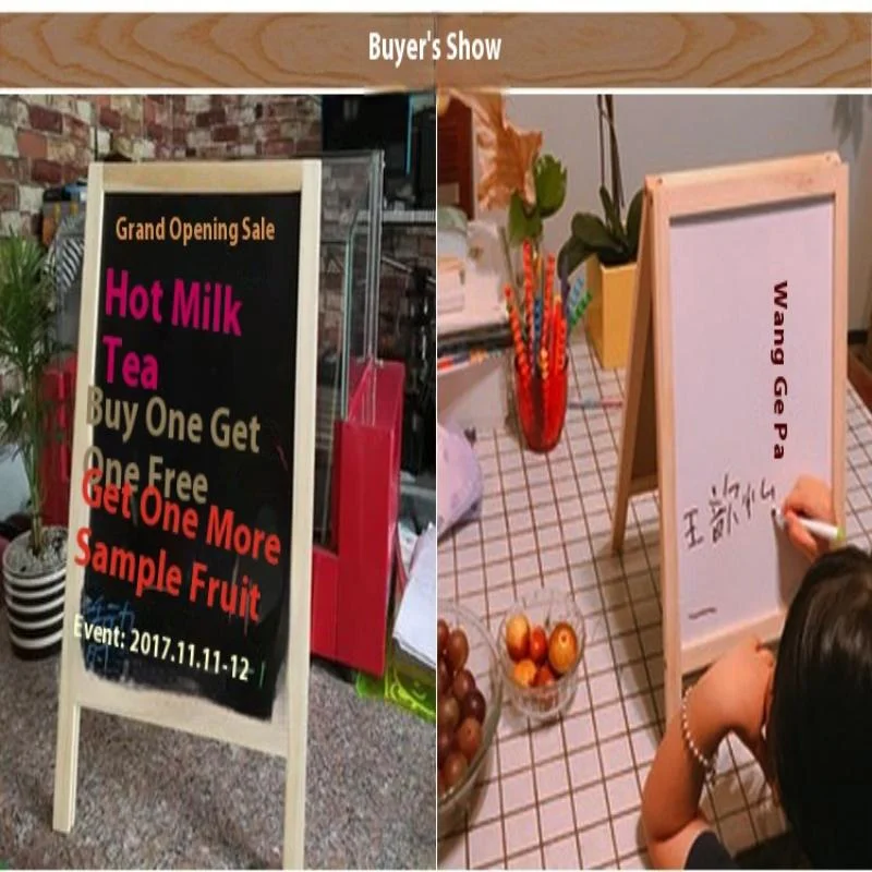 Independent Double-sided Blackboard Wooden A Frame For Sketchpad Teaching Mini Board Activity Sign Party Decoration