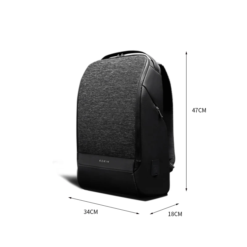 Korin FlexPack PRO Anti-theft Backpack Men Travel Bag USB Charging Laptop Backpack 15.6 inch School Bag for  Boys