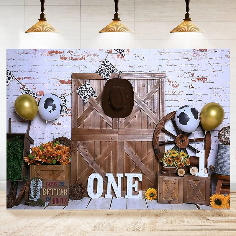 

Фон для фотосъемки в стиле вестерн: деревянный дом, дверь сарая, рустикальный винтажный деревянный сарай, баннер для дня рождения